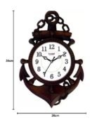 Kadio Analog 39 cm X 26 cm Wall Clock (Black, with Glass, Standard)(AA1103/173) - Image 2