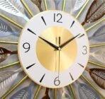 RIOH Decor Premium Metal Wall Clock for Home | Luxury 3D Leaf Design | Silent Sweep Movement | Big Decorative Wall Clock for Living Room, Bedroom & Hall | 60 cm Golden Designer Clock. (Star)(AA1103/178) - Image 3