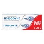 Sensodyne Toothpaste Rapid Relief | Fast Sensitivity Relief Tooth Paste Combo Pack - 160gm (80gm x 2) | Fresh Taste | Dentist Recommended - Image 2