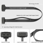 obd2 Extension Cable for all compatible vehicles 60cm Cable 16pin Connector Male to Female Extension Cable obd2 Connector for all compatible obd2 Reader, obd2 Scanner and Obd GPS Trackers [AA1102/211] - Image 2