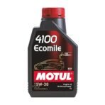 Motul 4100 Ecomile 5W-30 (1L) API SP Technosynthese Engine Oil for Petrol, Diesel & CNG Cars