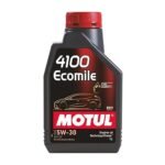 Motul 4100 Ecomile 5W-30 (1L) API SP Technosynthese Engine Oil for Petrol, Diesel & CNG Cars