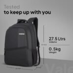 American Tourister Valex Laptop Backpack, 28L & 17" Inch Laptop Compartment, front organiser, bottle holder Backpack Bag For Man And Women, Black - Image 4