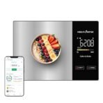 HealthSense Smart Kitchen Weighing Machine for Food|Digital Weight Scale for Home with Nutritional Calculator App 24 Nutrients LED Display Tare Function Stainless Steel Platform |1Year Warranty(KS100)