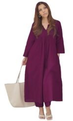 GoSriKi Women's Rayon Viscose Ethnic Co-Ord Set | Kurta Pant Set | Kurta Palazzo Set | Stylish Cotton Suit Set for Women