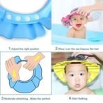 Baby Shower Cap for Kids shower cap for baby for 0-3 years Hair Washing Shield, Toddler Bath Hat, Shampoo Visor, Head Protector - Cute Dinosaur Shape Makes Bath More Fun (Baby Bath Hat) (AA1102/94) - Image 3