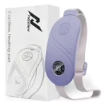 NexLev Cordless Electric Heating Pad| Period Cramp & Back Pain Relief Massager | 9 modes| Menstrual Cramp Relief|Type C| Crampfree Periods | Portable | Gift for Women| Strap upto 40 Inch |Purple CM-02