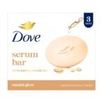 Dove Serum Bar | with Sandalwood Oil | Sandal Glow | 375g (125g x 3)