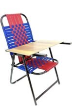 FERROXIA Heavy-Duty Iron Study Chair with Strong Handle & Free 6mm Laptop Pad | Portable Multicolour Chair for Study & Outdoor Use (4–26 Years) (AA1104/185)