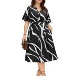 One Piece Dress for Women, New American Print Rayon Midi Dress, Stylish, Modern Party Outfit, Perfect for Casual and Formal Occasions
