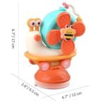 Storio 5-in-1 Baby Suction Spinner Toy, Interactive Learning Set with Rattle and Sensory Play, for 6+ Months Kids - Orange & Cream - Image 5