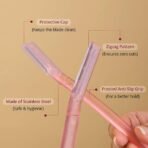 Carmesi Reusable Face Razor for Women Facial Hair- 3 Razors | Instant & Painless Hair Removal | For Eyebrows, Upper Lip, Forehead, Peach Fuzz, Chin and Sideburns | Dermaplaning Tool[AA1098/54] - Image 2