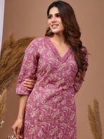 Rimeline Ethnic Motifs Printed Pure Cotton Straight Kurta[AA1097/44]