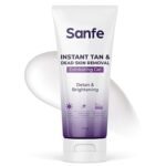 Sanfe Instant Tan & Dead Skin Removal Exfoliating Gel | Visibly Removes Tan | AHA Exfoliation in Minutes | Smooth & Bright Skin | 100g