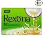 Rexona Coconut and Olive Oil Soap For Silky Smooth Skin, 4X100 g
