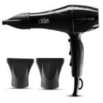 VEGA PROFESSIONAL Pro Dry 2400W Hair Dryer for Salon Professionals and Styling at Home | Cool Shot Button and Combination of 4 Heat & 2 Speed Settings, Black, (VPMHD-03) (AA1104/51)