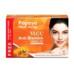 VLCC Papaya Fruit Facial Kit with FREE Rose Water Toner - 300g + 100ml | Glowing, Blemish Free Skin | With Papaya, Cucumber, Peach & Orange Peel Extracts | Glowing at Home Facial Kit.(AA1103/146)