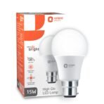 Orient Electric 15W High Glow LED bulb| 180-degree wide beam angle| Voltage surge protection up to 4 kV| 6500K, Cool White| B22d base| Made in India| Pack of 1(AA1103/35)