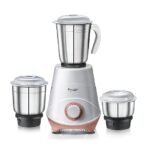 Prestige 500W Nexus Mixer Grinder with 3 Stainless Steel jars|1200ml Wet Jar,800ml dry jar, 400ml chutney jar|3 Super-efficient Blades|3 motor setting|Sturdy Handles |2 Yrs Warranty|White & Rose Gold[AA1098/81]