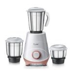 Prestige 500W Nexus Mixer Grinder with 3 Stainless Steel jars|1200ml Wet Jar,800ml dry jar, 400ml chutney jar|3 Super-efficient Blades|3 motor setting|Sturdy Handles |2 Yrs Warranty|White & Rose Gold[AA1098/81]