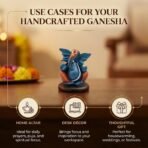 Handcrafted Blue Ganesh Idol for Car Dashboard | Modern Abstract Ganesha Showpiece for Home, Office & Gifting(AA1103/87) - Image 2