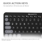Amkette New and Improved Optimus BT 4 in 1 Multi Device Wireless Keyboard/Bluetooth Keyboard | One Click Device Switching and AI Access for Windows, MacOs, Android and iOS, Dual OS Layout (Black) - Image 2