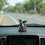 Handcrafted Blue Ganesh Idol for Car Dashboard | Modern Abstract Ganesha Showpiece for Home, Office & Gifting(AA1103/87) - Image 3