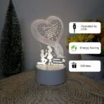 Customized 3D Lamp for Couples – Personalized LED Night Light with Names, Unique Gift for Husband Wife, Custom Romantic Decor for Birthday, Wedding, or Valentine (AA1102/35) - Image 3