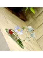 Somil Love Making Bird Pair On A Lily Flower Tree with Heart Decorative Tabletop Crystal Glass Gift Showpiece, Multi, Made by Hand from Expert Artisans Pack of 1(AA1103/83) - Image 3
