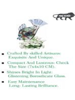 Somil Enjoying Fish Crystal Glass Decorative Showpiece Handcrafted Gift Figurine Home Décor for Table, Shelf & Gifting Multi-Color,Pack of 1(AA1103/85) - Image 2