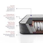 Wakefit Spring Mattress | 10 Years Warranty | Mattress Double Bed, Elevate Pocket Spring with Memory Foam, 8-Inch Bed Mattress, Mattress Queen Size (78x66x8 Inches, Medium Soft & Bouncy, Grey) - Image 3