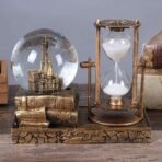 Ngel Vintage Music Snow Glob with Hourglass Timer || Retro Crystal Ball Hourglass Timer || LED Musical Glob Decor for Home, Living Room, Desktop, Bookshelf (Vintage Hourglass)[aa1098] - Image 2