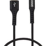 Amazon Brand - Solimo Fast Charging Braided Type C Data Cable, Suitable For All Supported Mobile Phones (1.5 Meter, Black)