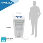 Bajaj Frio New 23L Personal Air Cooler | Mini Cooler with Powerful 20Ft Air Throw | Inverter Compatible | Ice Chamber | Portable Design | 3 Year Warranty【White】 - Image 4