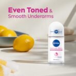 NIVEA Natural Glow Smooth Skin Deodorant Underarm Roll On For Women|Vitamin C,Vitamin E,Avocado Oil And Licorice Extract|72 H Even Toned,Smooth & Bright Underarms|0% Alcohol And Dermat Approved|50 Ml - Image 3