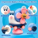 Storio 5-in-1 Suction Spinster Windmill Toy - Blue | Interactive Baby Toy for Bath & Play | Sensory Suction Cups Toy for Toddlers | Early Skill Development - Image 4