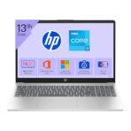 HP 15 Consumer Series Laptop, Intel Core i3-1315U (13th Gen) 16GB DDR4 RAM,512GB NVMe SSD/ 15.6'' FHD Anti-Glare, Micro-Edge, Win11, M365 Basic(1yr)* Office24, Silver,1.59kg, FHD Camera-15-fd0668TU
