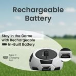 Portronics ToadPlay Football Mini Wireless Bluetooth Mouse with Dual Wireless Connectivity (BT + 2.4 GHz), Rechargeable Battery, Noise-Free Clicking, Multi-Device Pair, Adjust Sensitivity (White) (AA1102/73) - Image 3