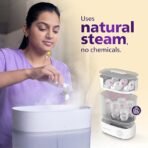 Philips Avent Sterilizer I No.1 Brand Recommended by Moms Worldwide | Kills 99.9%* Germs in 10 mins Cycle with Natural Steam Sterilization I Stays Sterile Upto 24hrs* | SCF291/00 - Image 3