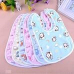 BabyGo Waterproof Baby Apron Bibs Combo | Feeding Bibs with BPA-Free Silicone Organic Teether, Soft & Reusable Cotton Meal Time Bibs for Infants & Toddlers | Teethers (Pack of 2) + Bibs (Set of 6) - Image 2