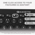 Amkette New and Improved Optimus BT 4 in 1 Multi Device Wireless Keyboard/Bluetooth Keyboard | One Click Device Switching and AI Access for Windows, MacOs, Android and iOS, Dual OS Layout (Black) - Image 5