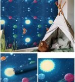 ANNACREATIONS Self Adhesive Removable Peel and Stick Wallpaper 45 x 305 cm (Blue Galaxy) (AA1102/49) - Image 4