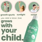 Tuco® Kids Body Lotion for soft, hydrated skin | Perfect for tanned, dry, dull skin | Made with Almond Oil and Aloe Vera | For kids 4-10, 2-5, 10-15 years | SLS & Paraben free | 300ml-Pack of 2 &  300ml -Pack of 1 - Image 3