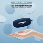 LIRAMARK Silicone Cover Case with Carabiner Compatible with Redmi Buds 6 (Midnight Blue) - Image 3