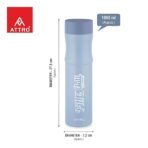 ATTRO Crazy 1000ml Water Bottle - Round Plastic Fridge Bottle - Airtight, Leak-Proof, BPA-Free, Freezer Safe Durable & Lightweight - Set of 4 Assorted - Ideal for Home & Office - Image 2