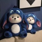 Baby Plushies, Blue Lovable Huggable Soft Toy, Big Size Hooded Plush Teddy Bear, Elegant Soft Plush Toy for Babies, Great Birthday Gift for Girls - 30 cm [AA1102/286] - Image 3