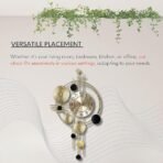 Metal Wall Hanging Floral Handmade Sweep Machine Silent Analog Wall Clock Watch Multicolor for Bedroom/Drawing Room/Hall/Dining Room (30X16 Inch) - Image 3