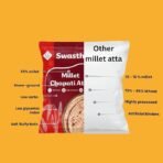 Swasth Millet Chapati Atta (flour) Made With 55% Millets Rich In Dietary Fiber,Low Carbohydrates,Atta Contains Low Glycemic Index|High Protein,Helps To Control Sugar Levels.  (AA1104/23) - Image 4