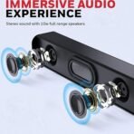 Honeywell Moxie V500 10W Portable USB Wired Soundbar, Speaker for PC,Desktop and Laptop with Volume Control and 3.5 mm AUX,2.0 Channel,52mmX2 Drivers,Plug &Play,2 Yrs Maufacuturer Warranty  (AA110/121) - Image 2