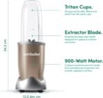 Nutribullet Pro 900W Champagne Gold, 12 Pcs Set, Usa #1 Mixer / Grinder / Smoothie Maker, "The Original ", Food Processor, Best Blender, 3 Unbreakable Jars, 2 Blade Set (Wet & Dry) - 900 Watts[aa1098/109] - Image 3